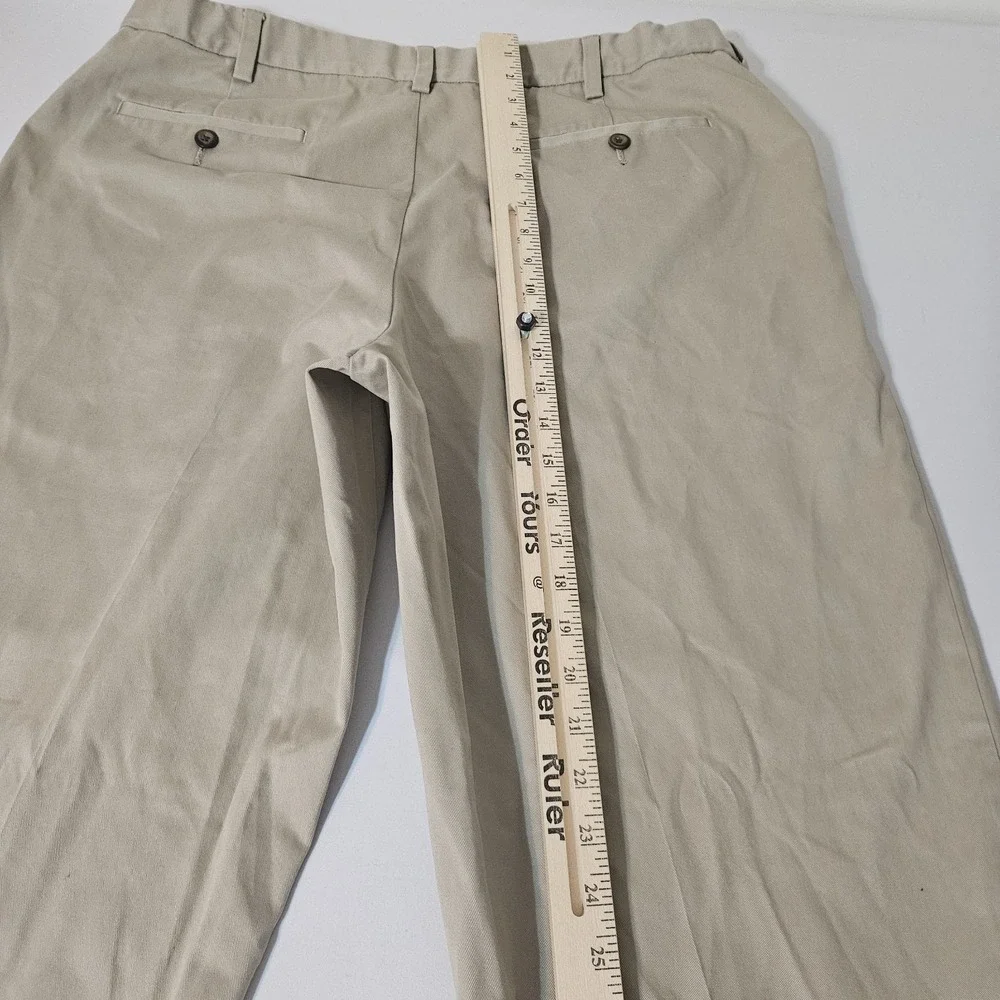 David Taylor‎ Collection Men's 36 x 31 Beige Chino Pants Pleated Stretch Waist